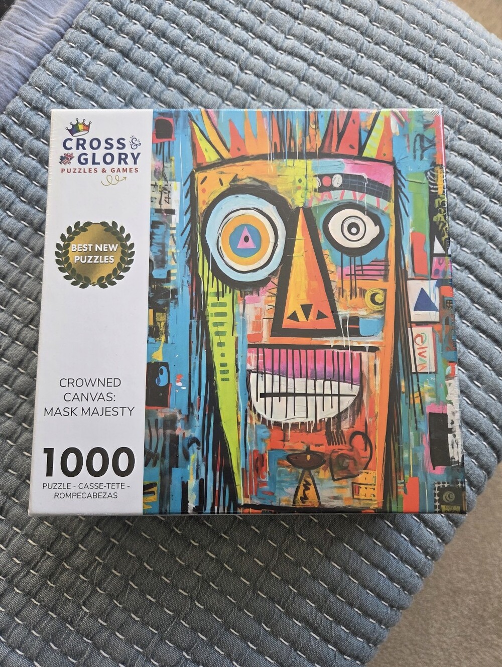 NWT Cross & Glory 1000 Pc Puzzle - Crowned Canvas: Mask Majesty (Sealed Box)